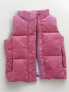 Polo Ralph Lauren Corduroy Puffer Vest Size 6 Girls/Youth New With Tags Pink